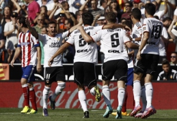 Pralaimėjimų neturinti "Valencia" nugalėjo Ispanijos čempionus, "Barca" ir toliau skina pergales (VIDEO)