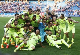 "Barcelona" futbolininkai - naujieji Ispanijos čempionai (VIDEO)