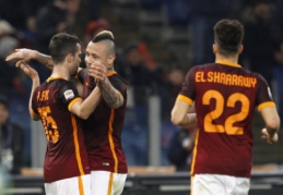 Puikūs įvarčiai bei rezultatyvus S. El Shaarawy debiutas leido "Roma" ekipai palaužti "Frosinone" (VIDEO)