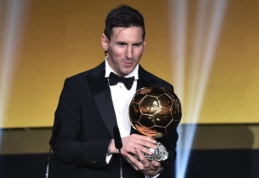 Geriausiu 2015 m. futbolininku išrinktas L. Messi, treneriu - L. Enrique (VIDEO, FOTO)