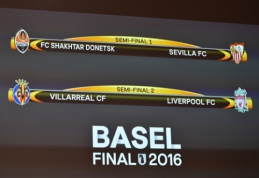 Europos lygos pusfinalio burtai: "Liverpool" laukia dvikova su "Villarreal", "Sevilla" žais su "Shakhtar"