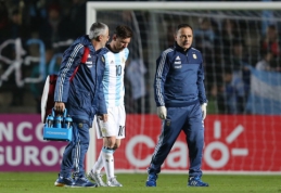 Pergalingose Argentinos rinktinės rungtynėse - L. Messi trauma (VIDEO)