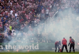 Kroatų fanai sukėlė neramumus Milane