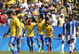 Hondūrą sutriuškinę brazilai olimpiados finale susigrums su Vokietija (VIDEO)
