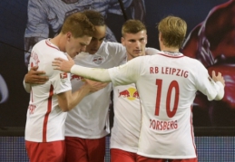 "Bundesliga": "Leipzig" palaužė "Augsburg" (VIDEO)