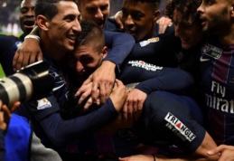 PSG užtikrintai įveikė "Monaco" bei laimėjo "Coupe de la Ligue" (VIDEO)