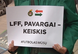 Planuota futbolo gerbėjų protesto akcija patyrė fiasko (VIDEO)