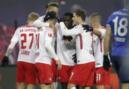 "Leipzig" namuose nukovė ir iš antros pozicijos išstūmė "Schalke" (VIDEO)