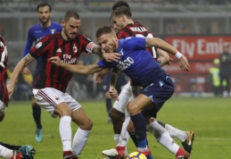 Pirmoji "Coppa Italia" pusfinalio akistata tarp "Milan" ir "Lazio" baigėsi lygiosiomis (VIDEO)