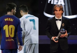 Rinktinių atstovų balsai: Messi į savo trejetuką įtraukė Ronaldo, Černychas ir Jankauskas išreiškė simpatijas Modričiui
