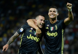 C. Ronaldo atvedė "Juventus" į eilinę pergalę, dukart pirmavusi "Milan" išleido taškus iš rankų prieš "Atalanta"