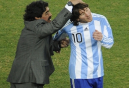 D. Maradona vėl įgėlė "lyderio savybių" neturinčiam L. Messi