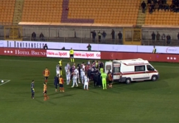 Dėl žaidėjo traumos nutrauktos "Serie B" rungtynės