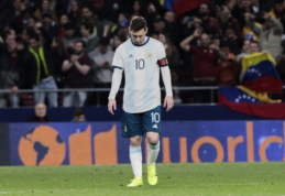 Argentina su L. Messi draugiškose rungtynėse nusileido Venesuelai