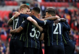 "Man City" prasibrovė į FA taurės finalą