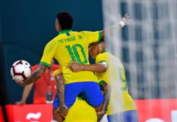 Neymaras spindėjo mače su Kolumbija, bet brazilai liko be pergalės
