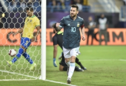 L. Messi atvedė argentiniečius į pergalę dvikovoje su brazilais