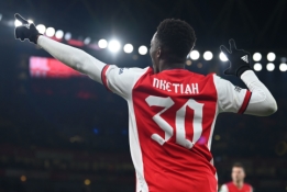 E. Nketiah hat-trick‘o vedamas „Arsenal“ pervažiavo „Sunderland“ vienuolikę