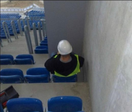 Viena iš žiūrovų vietų būsimajame „Everton“ stadione