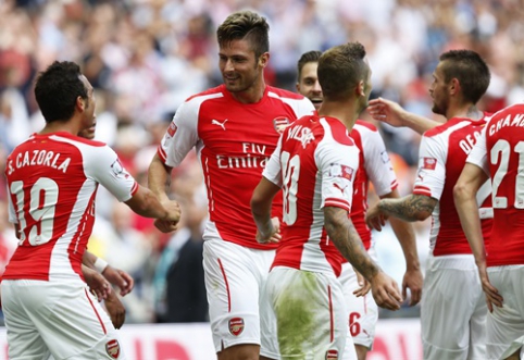 "Arsenal" futbolininkai sutriuškino "Man City" ir iškovojo "Community Shield" trofėjų (FOTO, VIDEO)