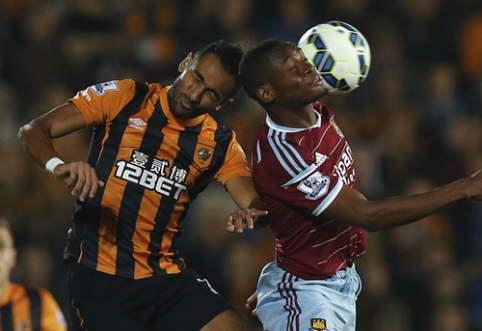 "Hull City" ir "West Ham" akistata baigėsi lygiosiomis