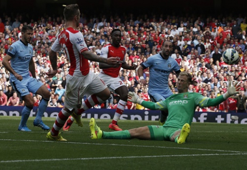 Permainingose rungtynėse "Arsenal" ir "Man City" futbolininkai sužaidė lygiosiomis (VIDEO)