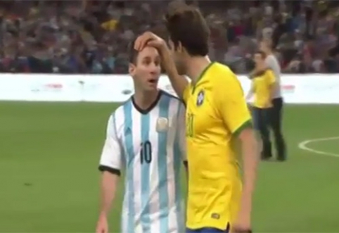 L.Messi nepatiko Kaka paguodimas (VIDEO)
