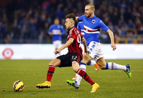 Italijoje - kovingos "Sampdoria" ir "Milan" lygiosios