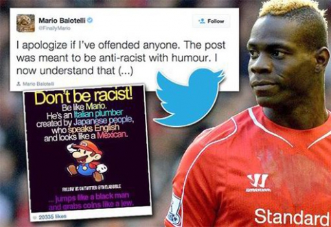 M.Balotelli atsirūgo skandalingas įrašas "Instagram" tinkle