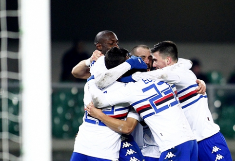 "Sampdoria" džiaugėsi pergale "Serie A"