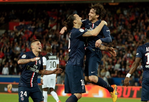 Prancūzijoje - E. Cavani hat-trickas, Ibros dublis ir triuškinanti PSG pergalė (VIDEO)