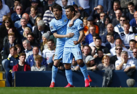 Puikus S.Aguero įvartis nulėmė "Man City" pergalę prieš "Tottenham" (VIDEO)