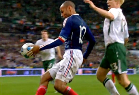 FIFA sumokėjo Airijai, kad ši nesiskųstų dėl T.Henry žaidimo ranka (VIDEO)