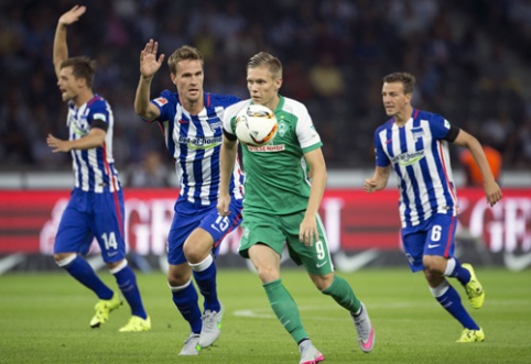 "Bundesliga": "Hertha" ir "Werder" vienuolikės išsiskyrė taikiai