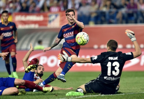 Po keitimo į aikštę žengęs L.Messi išplėšė pergalę prieš "Atletico" (VIDEO)