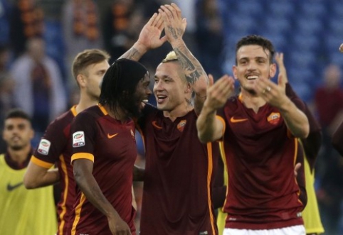 Italijos sostinės derbyje triumfavo "Roma", "Fiorentina" išsaugojo lyderio poziciją (VIDEO)