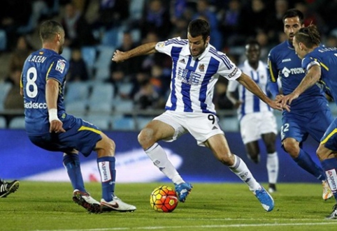 "Primera" pirmenybėse - "Getafe" ir "Real Sociedad" lygiosios (VIDEO)