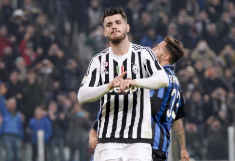 A. Moratos vedamas "Juventus" įveikė "Inter" ir žengė žingsnį link Italijos taurės finalo (VIDEO)