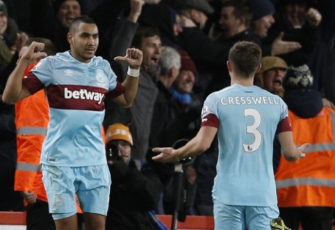 "West Ham" statistika su D. Payet ir be jo skiriasi kaip diena ir naktis