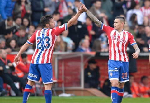 Blankiai žaidusi Madrido "Atletico" išvykoje nusileido "Gijon" ekipai (VIDEO)