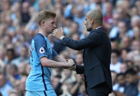 P. Guardiola: De Bruyne prastesnis tik už Messi