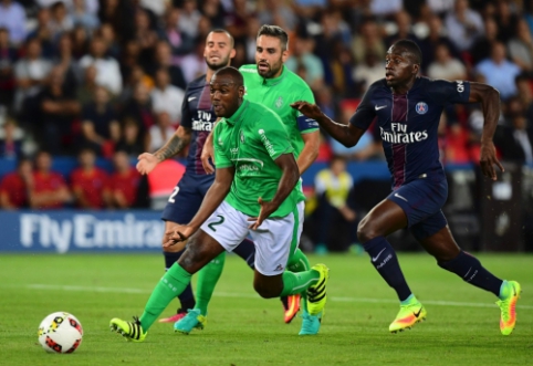 "Saint Etienne" išplėšė lygiąsias prieš PSG (VIDEO)