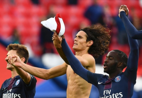 PSG pergalę atnešė E. Cavani dublis, "Monaco" "Metz" klubui atskaitė 7 įvarčius (VIDEO)