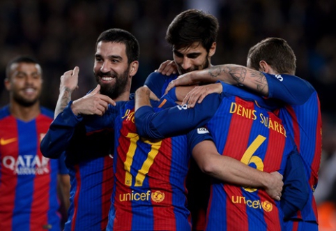 "Barca" ir "Sevilla" triuškinančiomis pergalėmis žengė į Karaliaus taurės aštuntfinalį (VIDEO)