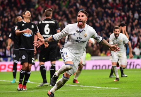 Stebuklus kuriantis S. Ramosas vėl paskutinėmis minutėmis atvedė "Real" į rekordinę pergalę Ispanijoje (VIDEO)