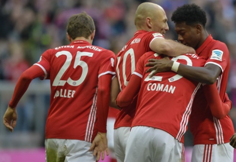 "Bayern" varžovus nubaudė net aštuoniais įvarčiais, "Borussia" ir "Leipzig" įsirašė pergales (VIDEO)