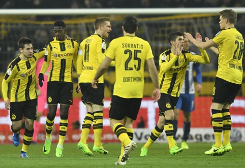 "Borussia" po 11 metrų baudinių serijos prasibrovė Vokietijos taurės ketvirtfinalį (VIDEO)