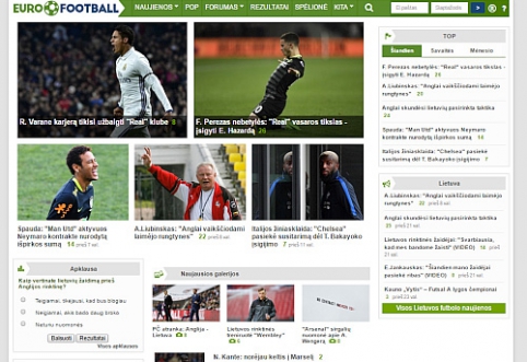 Portalas "EuroFootball.lt" pristato naujoves