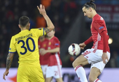 Europos lygos aštuntfinaliai: "Man United" iš Rusijos išsiveža lygiąsias, "Lyon" nukovė "Romą" (VIDEO)