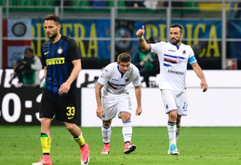 "Sampdoria" rungtynių pabaigoje palaužė "Inter" (VIDEO)